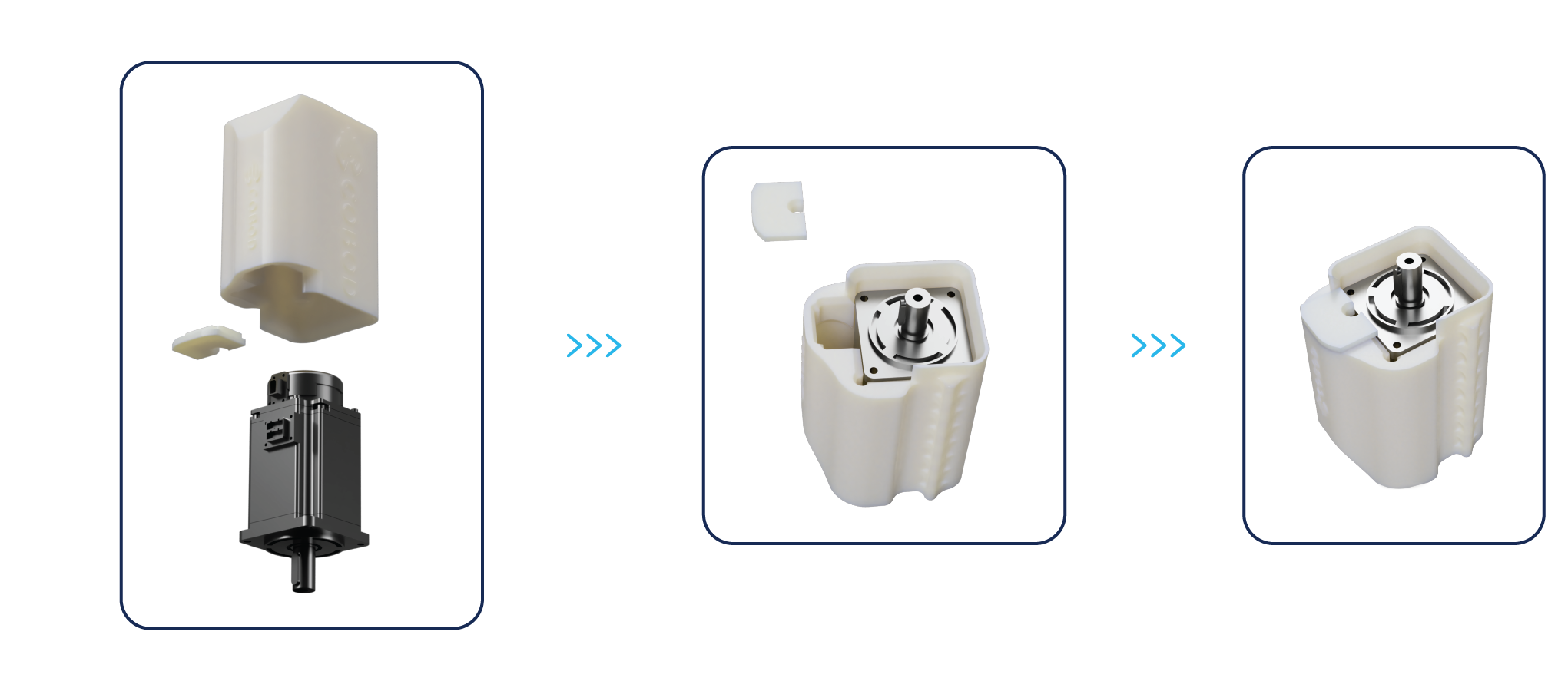 U-motor protective case and cable cork